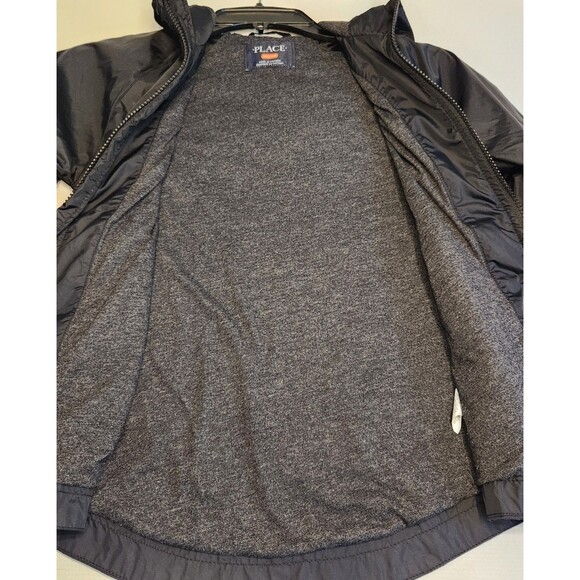 The Childrens Place Boys Sports Windbreaker Hooded Jacket Black Size Medium 7/8 - Picture 3 of 9